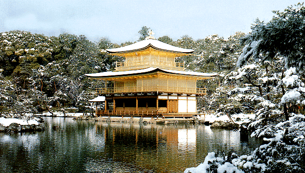 金閣雪景