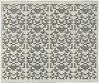 図2　M配列符号化開口（4×4周期のM配列を鉛板に孔を開けて作成した）