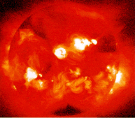 第14図　『陽光』軟X線望遠鏡（SXT）で見た太陽コロナ全体像