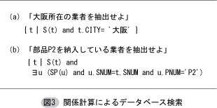 関係計算によるデータベース検索