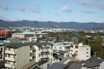 ウェスティン都ホテル屋上からの岡崎一帯鳥瞰図