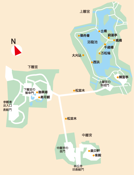 修学院離宮略図