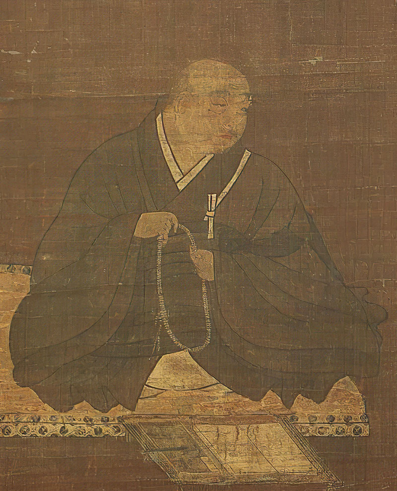 絹本著色法然上人像（二尊院本堂　所蔵）　https://ja.wikipedia.org/wiki/法然